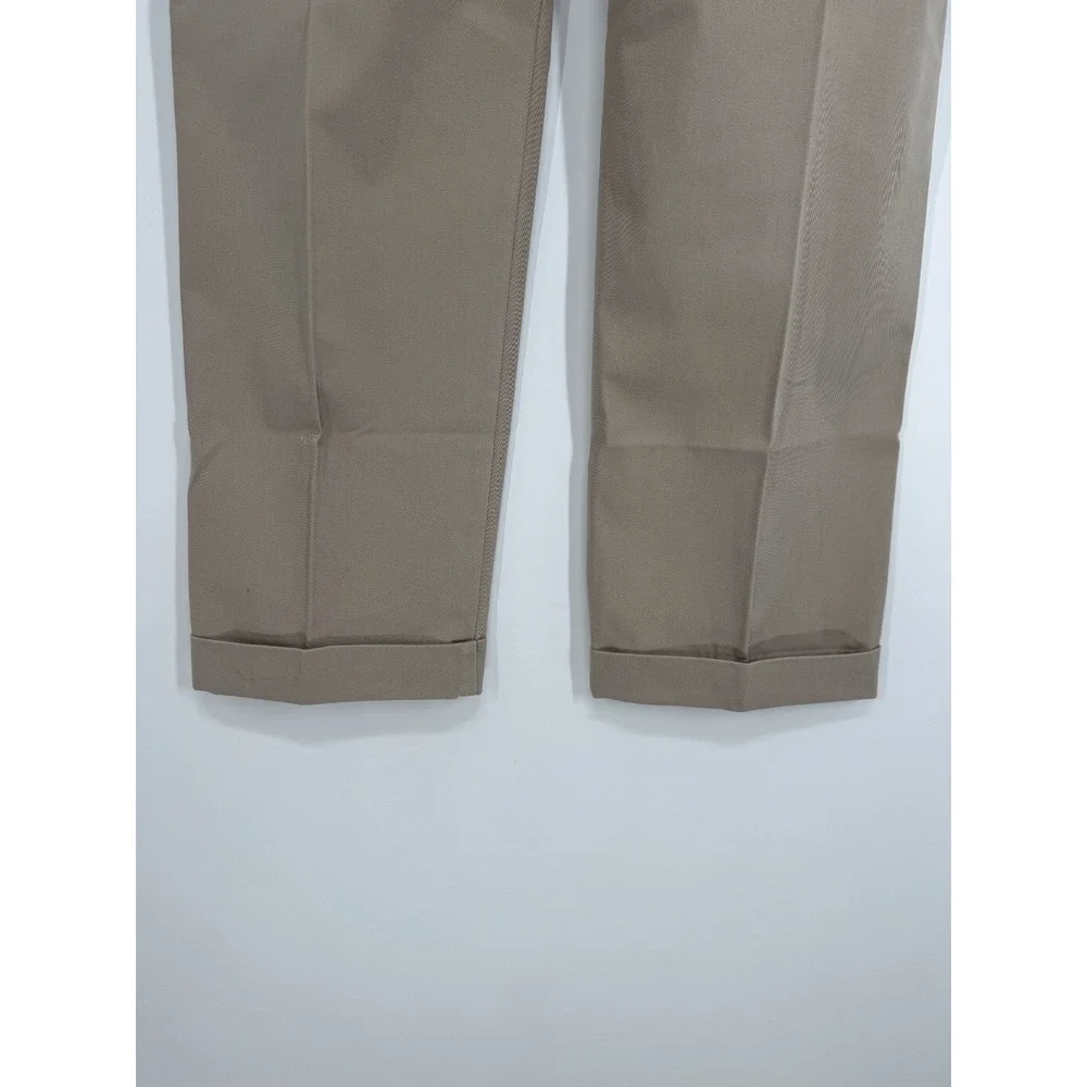 Polo Ralph Lauren Hammond Chino Pants Vintage 35x32 Khaki Cuffed Pleated Baggy